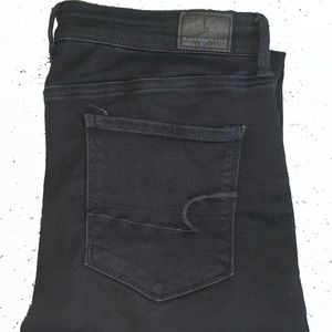 American Eagle Distressed Black Skinny Jeans NLS